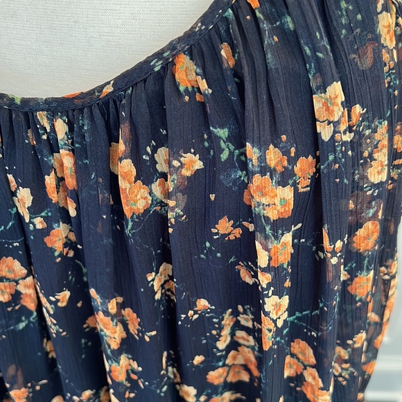 Zara Floral Ruffled Racer Back Maxi Dress - Picture 3 of 9